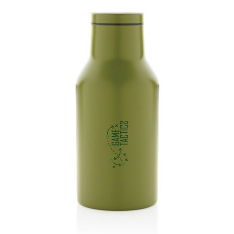 RCS recycelte Stainless Steel Kompakt-Flasche grün bedrucken, Art.-Nr. P433.197