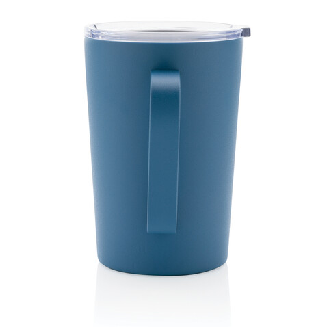 RCS recycelter Stainless Steel Isolierbecher mit Deckel blau bedrucken, Art.-Nr. P433.055