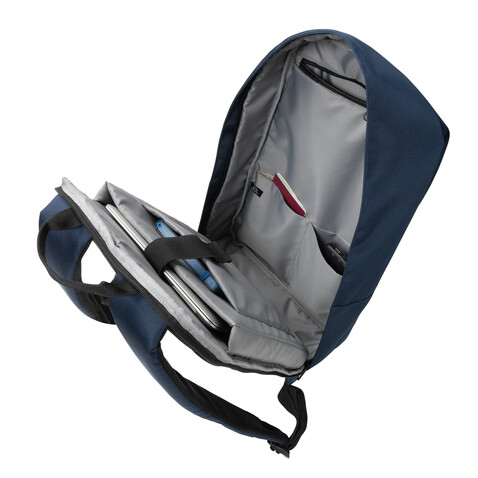 Impact AWARE™ 1200D 15,6-Zoll-Laptop-Rucksack navy blau, grau bedrucken, Art.-Nr. P762.815
