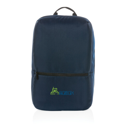 Impact AWARE™ 1200D 15,6-Zoll-Laptop-Rucksack navy blau, grau bedrucken, Art.-Nr. P762.815