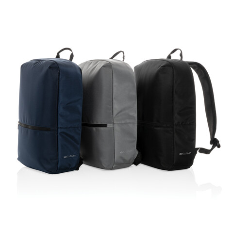 Impact AWARE™ 1200D 15,6-Zoll-Laptop-Rucksack navy blau, grau bedrucken, Art.-Nr. P762.815