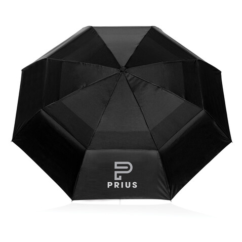 Swiss Peak AWARE™ Tornado 27&quot; Taschen-StormProof-Schirm schwarz bedrucken, Art.-Nr. P850.331