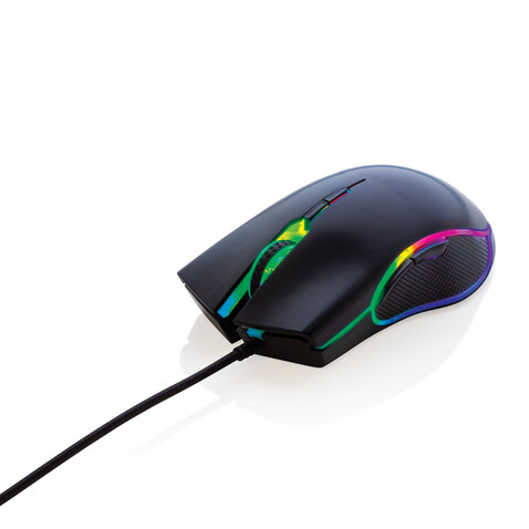 RGB Gaming Maus schwarz bedrucken, Art.-Nr. P300.161