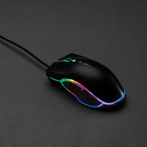 RGB Gaming Maus schwarz bedrucken, Art.-Nr. P300.161