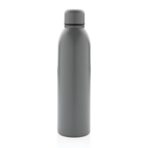 RCS recycelte Stainless Steel Vakuumflasche anthrazit bedrucken, Art.-Nr. P433.042