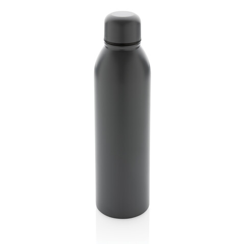 RCS recycelte Stainless Steel Vakuumflasche anthrazit bedrucken, Art.-Nr. P433.042