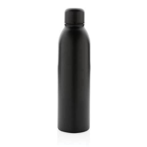 RCS recycelte Stainless Steel Vakuumflasche schwarz bedrucken, Art.-Nr. P433.041