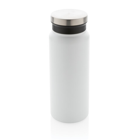 RCS recycelte Stainless Steel Vakuumflasche 600ml weiß bedrucken, Art.-Nr. P433.023