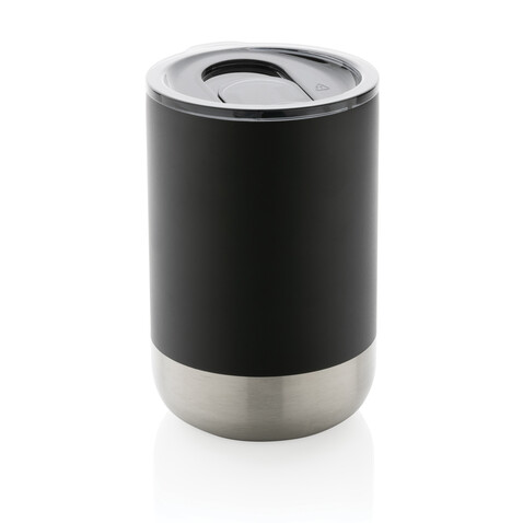 RCS recycelter Stainless Steel Becher schwarz bedrucken, Art.-Nr. P433.061