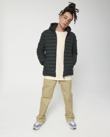 Stanley Voyager Wool-Like - Wollähnliche wattierte Herrenjacke - Dark Heather Grey - XXL bedrucken, Art.-Nr. STJM889C6512X