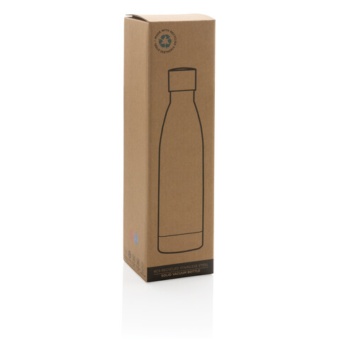 RCS recycelte Stainless Steel Solid Vakuum-Flasche braun bedrucken, Art.-Nr. P433.279