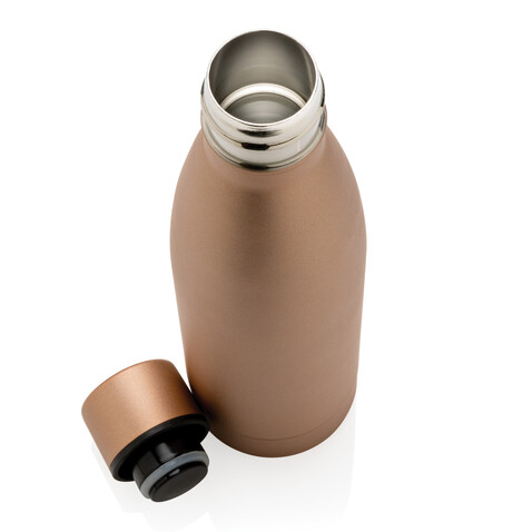 RCS recycelte Stainless Steel Solid Vakuum-Flasche gold bedrucken, Art.-Nr. P433.278