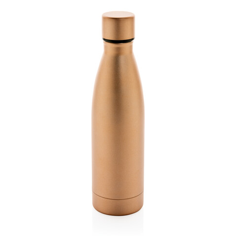 RCS recycelte Stainless Steel Solid Vakuum-Flasche gold bedrucken, Art.-Nr. P433.278