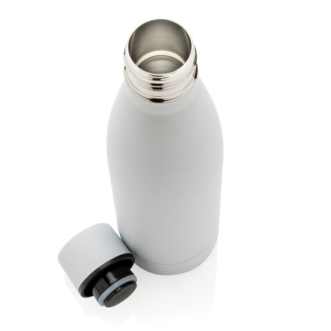 RCS recycelte Stainless Steel Solid Vakuum-Flasche weiß bedrucken, Art.-Nr. P433.273