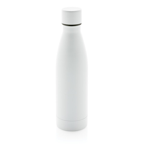 RCS recycelte Stainless Steel Solid Vakuum-Flasche weiß bedrucken, Art.-Nr. P433.273