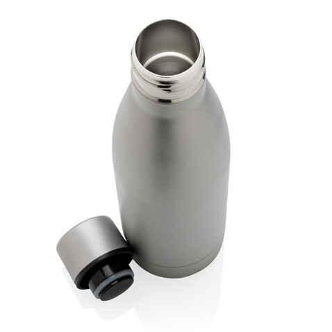 RCS recycelte Stainless Steel Solid Vakuum-Flasche grau bedrucken, Art.-Nr. P433.272