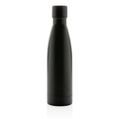RCS recycelte Stainless Steel Solid Vakuum-Flasche schwarz bedrucken, Art.-Nr. P433.271