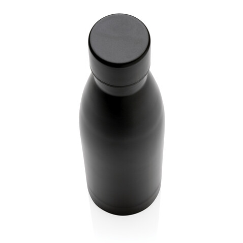 RCS recycelte Stainless Steel Solid Vakuum-Flasche schwarz bedrucken, Art.-Nr. P433.271
