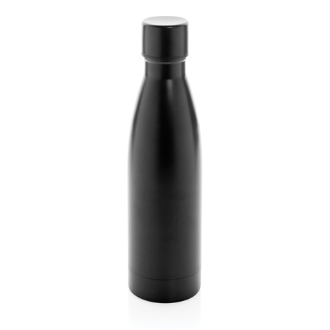 RCS recycelte Stainless Steel Solid Vakuum-Flasche schwarz bedrucken, Art.-Nr. P433.271
