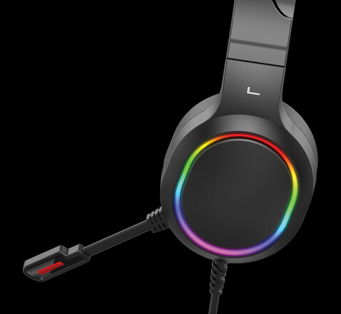 RGB Gaming Headset schwarz bedrucken, Art.-Nr. P329.271