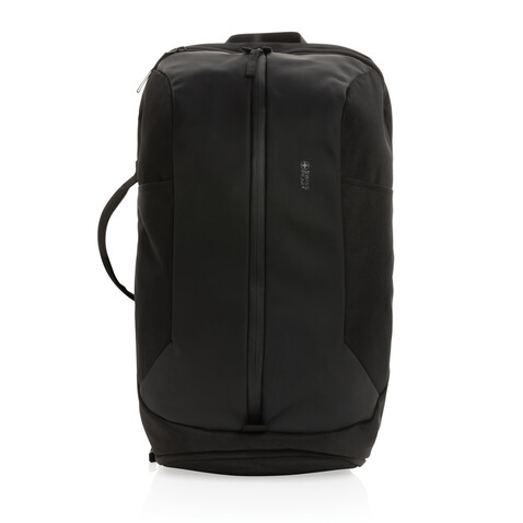 Swiss Peak AWARE™ RPET 15.6&quot; Work &amp; Gym Rucksack schwarz bedrucken, Art.-Nr. P762.771