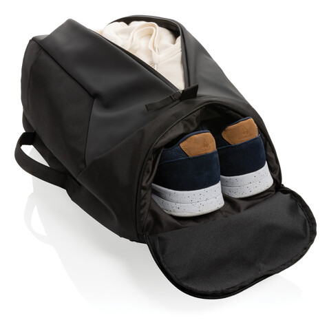Swiss Peak AWARE™ RPET 15.6&quot; Work &amp; Gym Rucksack schwarz bedrucken, Art.-Nr. P762.771