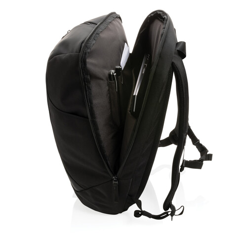 Swiss Peak AWARE™ RPET 15.6&quot; Work &amp; Gym Rucksack schwarz bedrucken, Art.-Nr. P762.771