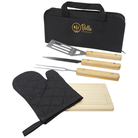 Gratar 5-teiliges Grillset, natural bedrucken, Art.-Nr. 11326406