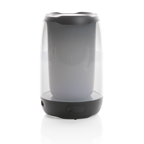 Lightboom 5W Lautsprecher aus RCS recyceltem Kunststoff schwarz bedrucken, Art.-Nr. P329.461
