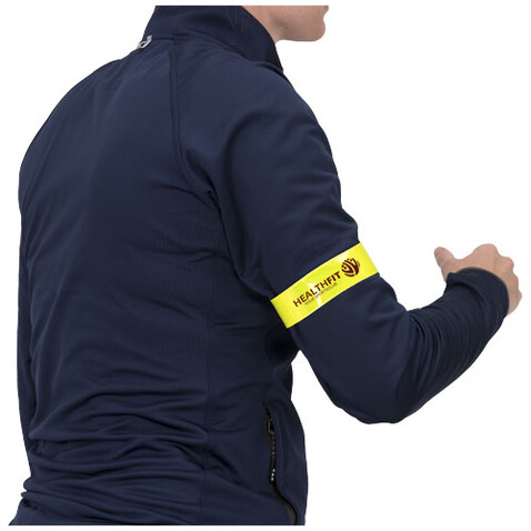 RFX™ Lynne 34 cm reflektierendes Sicherheits-Schnapparmband, neongelb bedrucken, Art.-Nr. 12205213