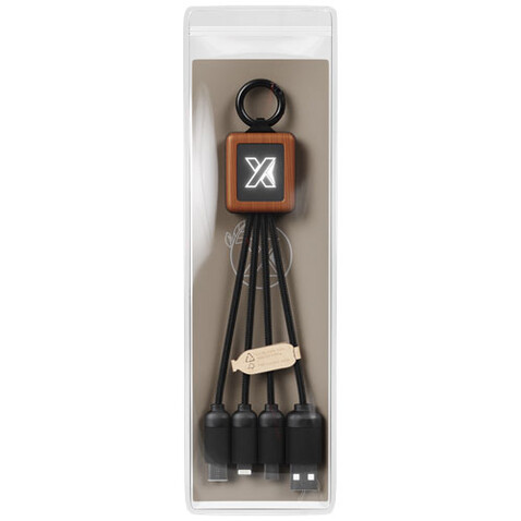 SCX.design C19 20W Easy to Use Kabel aus Holz mit Leuchtlogo, holz, schwarz bedrucken, Art.-Nr. 2PX04471