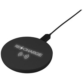 SCX.design W12 kabellose Ladestation mit Leuchtlogo, schwarz bedrucken, Art.-Nr. 2PX05090