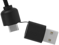 SCX.design C37 40W 5-in-1 rPET Ladekabel in rundem Bambusgehäuse mit Leuchtlogo, holz bedrucken, Art.-Nr. 2PX07171