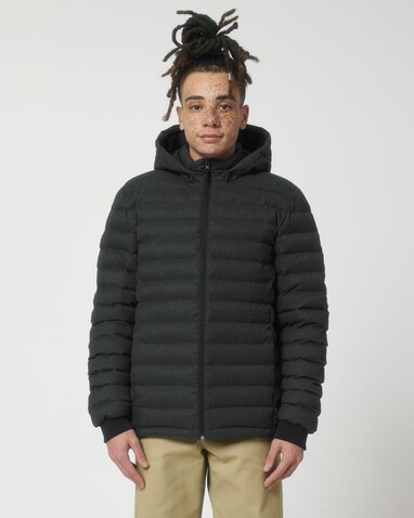 Stanley Voyager Wool-Like - Wollähnliche wattierte Herrenjacke - Dark Heather Grey - XXL bedrucken, Art.-Nr. STJM889C6512X