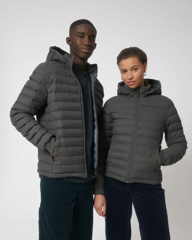 Stanley Voyager Wool-Like - Wollähnliche wattierte Herrenjacke - Deep Metal Heather Grey - S bedrucken, Art.-Nr. STJM889C0941S