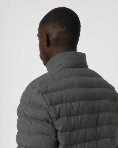 Stanley Voyager Wool-Like - Wollähnliche wattierte Herrenjacke - Deep Metal Heather Grey - S bedrucken, Art.-Nr. STJM889C0941S
