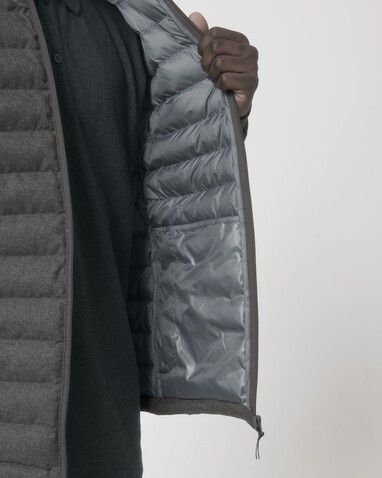 Stanley Voyager Wool-Like - Wollähnliche wattierte Herrenjacke - Deep Metal Heather Grey - S bedrucken, Art.-Nr. STJM889C0941S