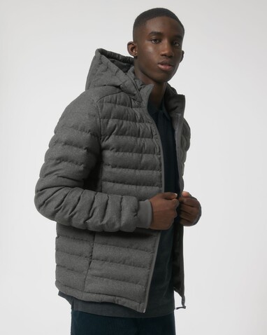 Stanley Voyager Wool-Like - Wollähnliche wattierte Herrenjacke - Deep Metal Heather Grey - 3XL bedrucken, Art.-Nr. STJM889C0943X