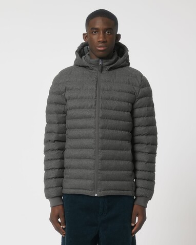 Stanley Voyager Wool-Like - Wollähnliche wattierte Herrenjacke - Deep Metal Heather Grey - S bedrucken, Art.-Nr. STJM889C0941S