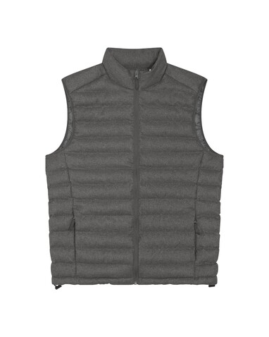 Stanley Climber Wool-Like - Wollähnliche Herrenweste - Deep Metal Heather Grey - S bedrucken, Art.-Nr. STJM898C0941S