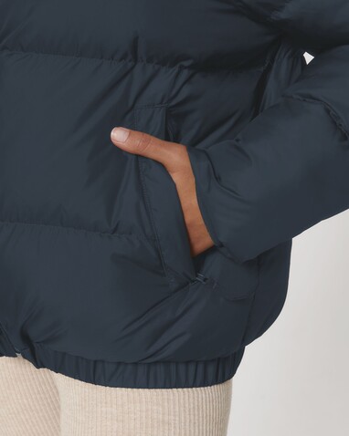 Puffer - Die Oversized Unisex-Steppjacke - French Navy - S bedrucken, Art.-Nr. STJU840C7271S