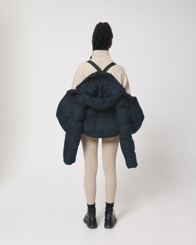 Puffer - Die Oversized Unisex-Steppjacke - French Navy - XXL bedrucken, Art.-Nr. STJU840C7272X
