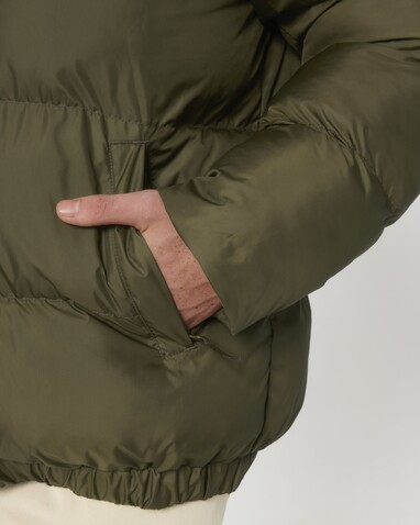 Puffer - Die Oversized Unisex-Steppjacke - British Khaki - XXL bedrucken, Art.-Nr. STJU840C0082X