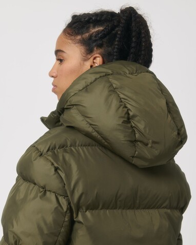 Puffer - Die Oversized Unisex-Steppjacke - British Khaki - XL bedrucken, Art.-Nr. STJU840C0081X