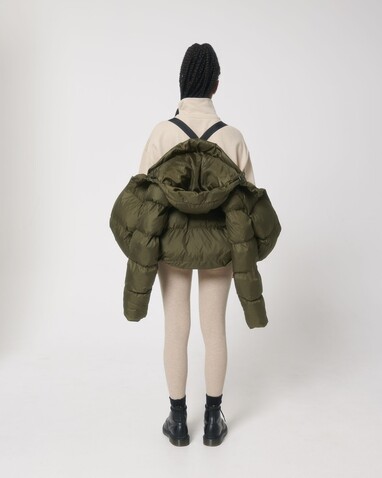Puffer - Die Oversized Unisex-Steppjacke - British Khaki - XXL bedrucken, Art.-Nr. STJU840C0082X