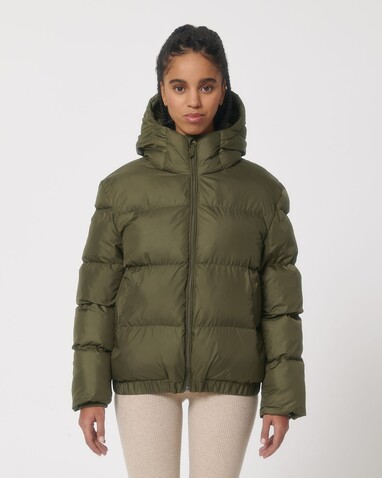 Puffer - Die Oversized Unisex-Steppjacke - British Khaki - XXL bedrucken, Art.-Nr. STJU840C0082X