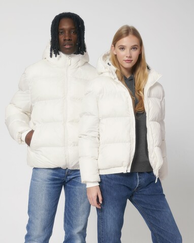 Puffer - Die Oversized Unisex-Steppjacke - Off White - XS bedrucken, Art.-Nr. STJU840C018XS