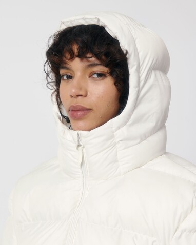 Puffer - Die Oversized Unisex-Steppjacke - Off White - XS bedrucken, Art.-Nr. STJU840C018XS