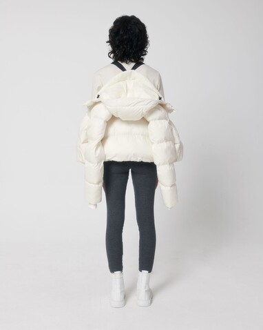 Puffer - Die Oversized Unisex-Steppjacke - Off White - XS bedrucken, Art.-Nr. STJU840C018XS