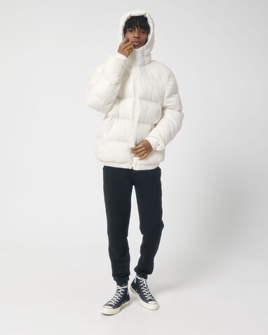 Puffer - Die Oversized Unisex-Steppjacke - Off White - XS bedrucken, Art.-Nr. STJU840C018XS